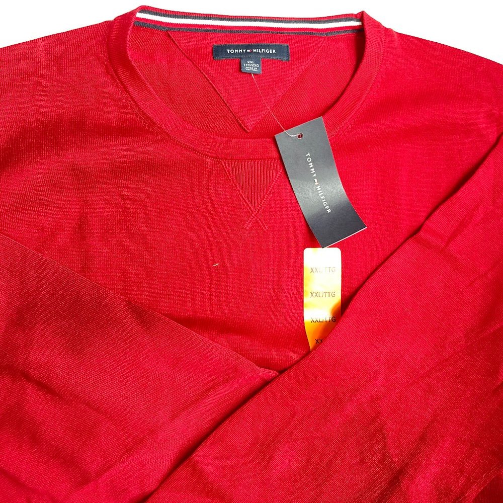 Tommy Hilfiger Crew Neck Sweater in Red